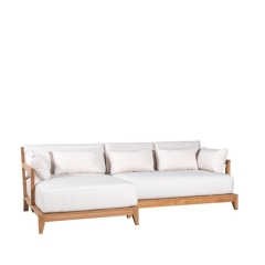 Loft teak left chaise sectional