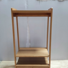 Oak Clothes Hanging Shelf