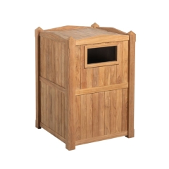 Pyramid 28 in. sq. side slot receptacle w/ lid