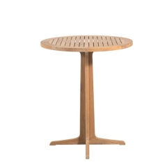 Round teak bar table