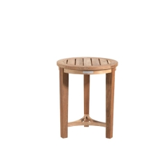 Round teak side table 1