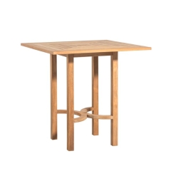 Square teak bar table