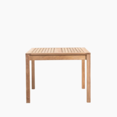 Square teak dining table