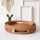 Round rattan tray with handle