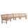 4 Seat curved bench