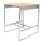 Bond square teak + stainless steel bar table