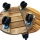 Wooden plant pot base with wheels