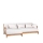 Loft teak left chaise sectional