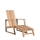 Teak chair with footrest