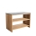 Teak console - porcelain top