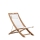 Teak + sling folding deck chair
