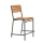 Teak + steel stacking counter stool