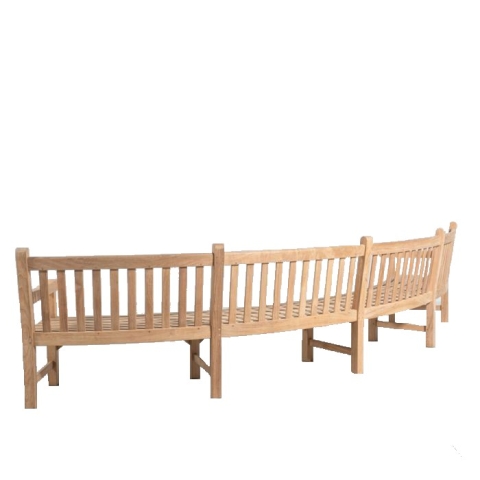 4 Seat curved bench