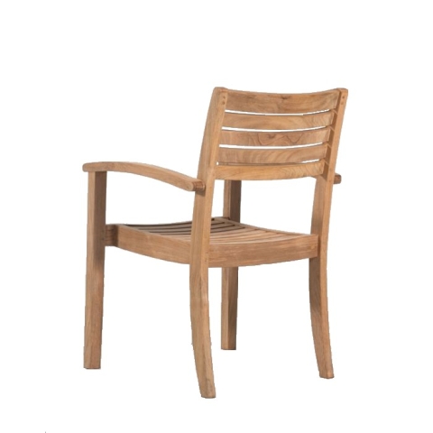 Teak stacking armchair