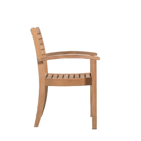 Teak stacking armchair