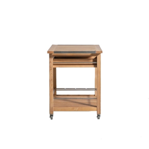Teak bar cart