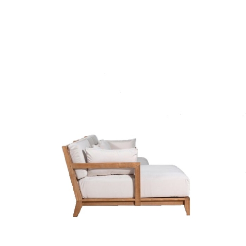 Loft teak left chaise sectional