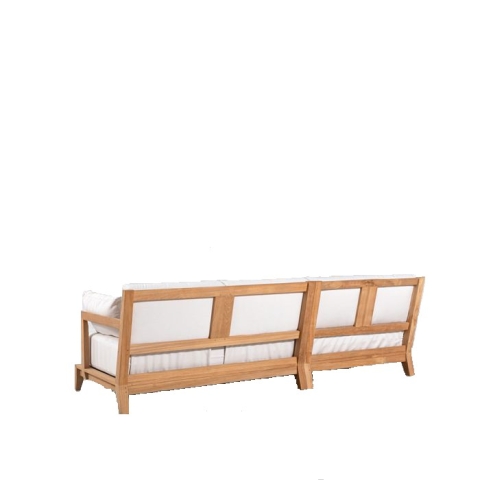 Loft teak left chaise sectional