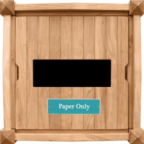 Pyramid 22 in. sq. receptacle w/ paper recycling lid