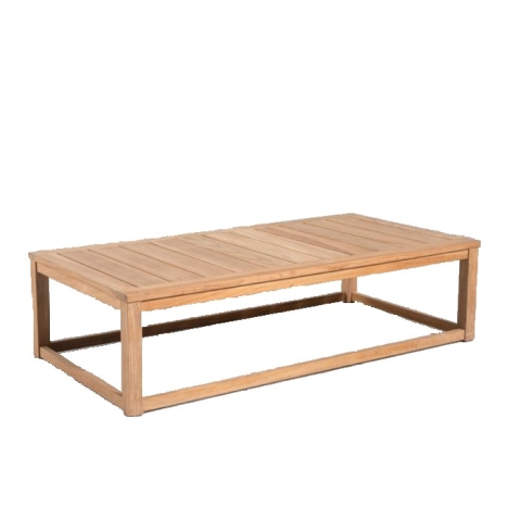 Rectangular teak coffee table