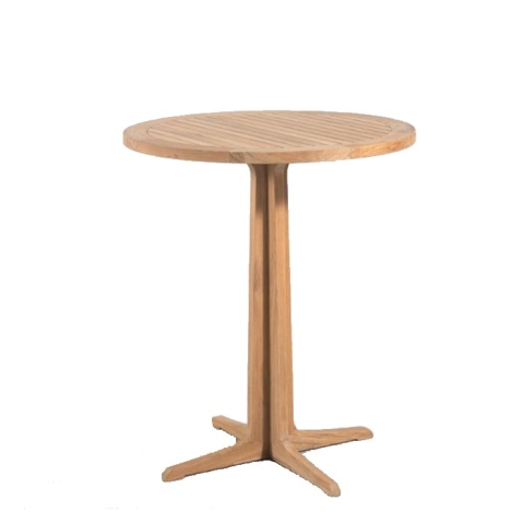 Round teak bar table