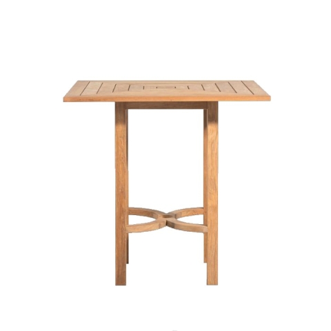 Square teak bar table
