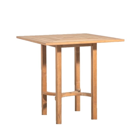 Square teak bar table