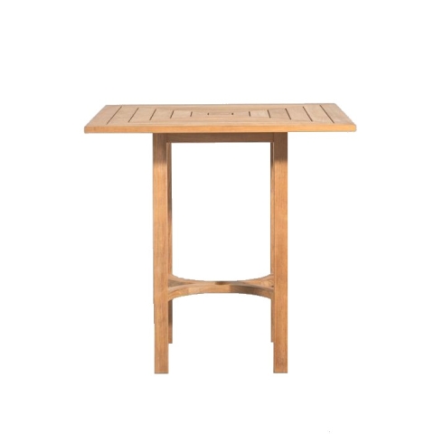 Square teak bar table