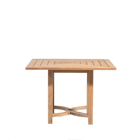 Square teak dining table