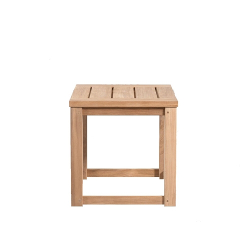 Square teak side table