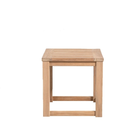 Square teak side table