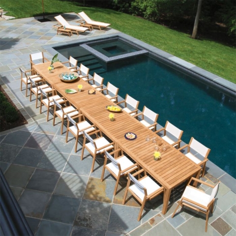 Summit 20 ft. teak infinity table