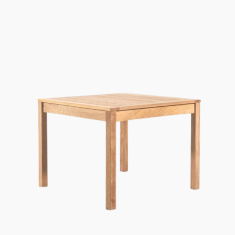 Square teak dining table