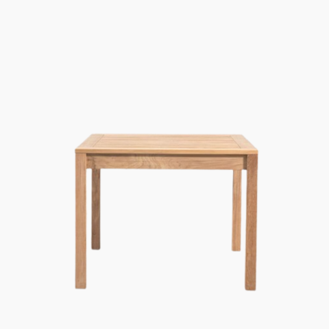 Square teak dining table