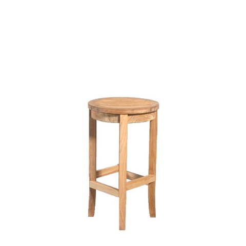 Teak bar-height stool