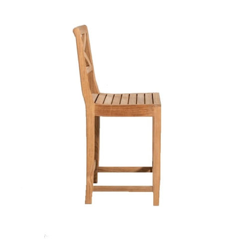 Teak counter sidechair