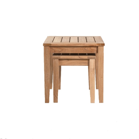 Teak nesting tables - set of 2
