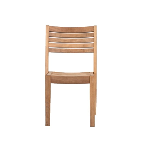 Teak stacking sidechair