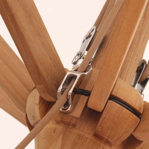 Teak Umbrella - 10 ft. octagon tilting