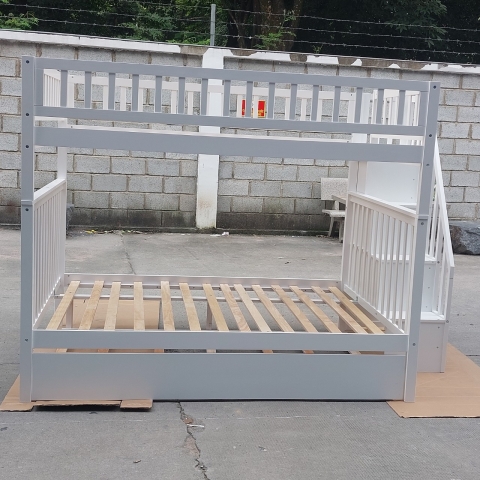 White Wooden Bunk Bed